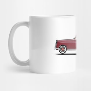 Mercedes Benz Ponton W120 Sedan Red on Tan Mug